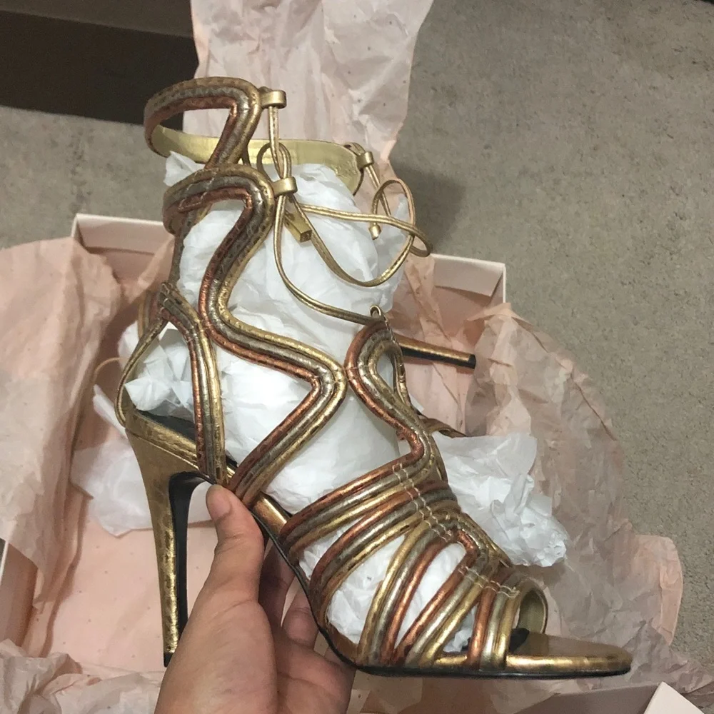 BCBGeneration Oro Multi Python Print Heels - Picture 3 of 4